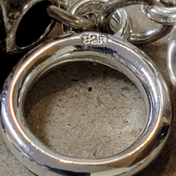 925 STERLING SILVER HEART ON RED LEATHER CORD TOGGLE BRACELET 7.5" - Picture 4 of 4